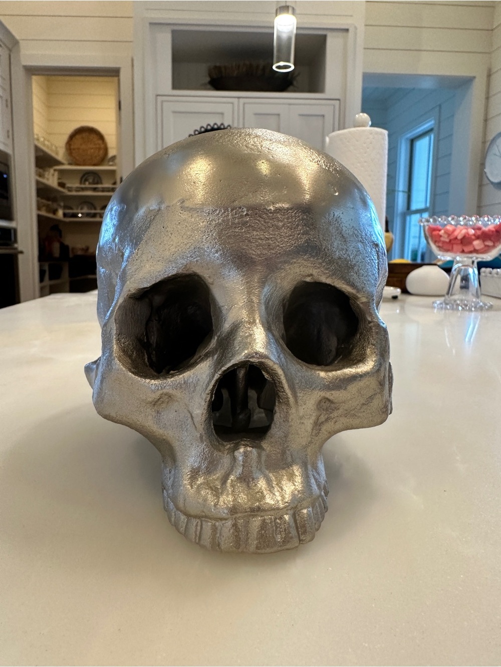 Silver decorative skull